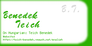 benedek teich business card